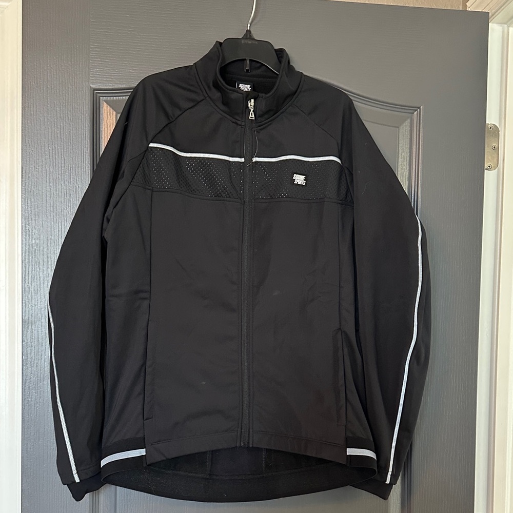 Men's Black Track Jacket Large